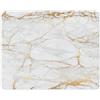 younikat Tappetino mouse marmo grigio bianco oro, 24 x 19 cm - dv638