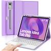 Tiiomioon Tastiera per Lenovo Idea Tab Pro 12.7 Pollici 2025 con Cover | Touchpad Magnetico Staccabile Keyboard, Italiano QWERTY, Custodia Tastiera Senza Fili Bluetooth con Portapenna, Viola