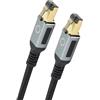 OEHLBACH Stream Primus - State of The Art - High End CAT 8.1 Cavo di rete Streaming 40 Gbits RJ45 3 schermatura guaina in tessuto Twisted Pair - Spofc rame - 50 cm