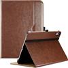 ProCase per iPad 11a Generazione A16 11 Pollice 2025/iPad 10a Generazione Caso 10.9 Pollice 2022, PU Custodia in Pelle Business Stand Cover Multi-Angle Viewing -Marrone