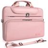 DOMISO Borsa per PC da 17 17,3 18 Pollici, Messenger Resistente all'Acqua con Tracolla, Compatibile con 17-18 Portatili e Notebook da Gaming/Dell/Lenovo/Acer/HP/MSI/ASUS, Rosa