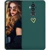 Kaywzo Cover per Huawei Mate 9,Custodia in Silicone TPU Liscio di Morbido con Modello Cardiaco,Design Minimalista,Ultrasottile Donna Antiurto Case Cover,Verde