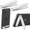 Tolenre 2Packs Cavalletto per Telefono Cellulare, Supporto per Telefono in Alluminio Verticale e Orizzontale per Scrivania, Supporto per Telefono Regolabile Compatibile con iPhone, iPad, Tablet,Argento