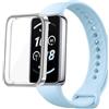 GIOPUEY Cover Compatibile con Honor Band 11, [2 Pezzi] Soft TPU, Shock Resistant Custodia - Silver+Silver