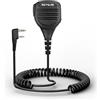 Retevis RS112 Walkie Talkie Altoparlante Microfono 2 Pin IP54 Impermeabile con 3.5mm Auricolare Jack Compatibile con Ricetrasmettitore Retevis RT24 RT622 RT27 RT5R Baofeng UV-5R BF-888S (1 Pezzo)