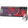 Redragon Tastiera e mouse per videogiochi anime, K719 PRO 95 tasti con guarnizione wireless tastiera meccanica con schermo TFT da 1,14 pollici e manopola + mouse M612AK PRO 8000 DPI w/9 pulsanti