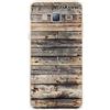 dakanna - Custodia compatibile con Samsung Galaxy J3 - J3 2016, in silicone flessibile, disegno [pannelli di legno vecchio], colore [bordo trasparente] Cover in gel TPU per smartphone