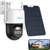 Reolink 360° PTZ Telecamera Batteria + Auto-Tracking & 6X Zoom Ibrido, Doppio Obiettivo WiFi Esterno Senza Fili, 4MP Visione Notturna a Colori, IP66, TrackMix+Pannello Solare