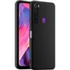 HULLIN Custodia per Telefono in Silicone Colorato, Adatta per Redmi Note 8 / Note 8 2021 (6.3) - Nero