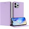 GoodcAcy Cover per iPhone 15 Pro, Custodia Flip Pelle Leather Portafoglio Magnetica Libro [Slot Schede], Silicone TPU Bumper Wallet Supporto Cover, Antiurto [Kickstand] (viola)