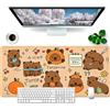 ZesGlyxyr Capybara Tappetino per Mouse, Carino Tappetino da Scrivania Extra Large Antiscivolo, XXL 800x300mm Impermeabile Mouse Pad Adatto per Uffici e Scrivanie da Gioco-B