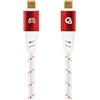 OEHLBACH GAMING New Game Red - USB Type-C Kabel 20Gbps - bis 240W Power Delivery - dreifach geschirmt - vergoldete Kontakte - 3,0m - Gaming Kabel mit Gewebemantel - rot/weiß