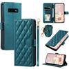 GoodcAcy Cover per Samsung Galaxy S10 con Cordino, Premium Pelle PU Portafoglio con Supporto Flip Libro Libretto Custodia [Protezione Completa] [Slot per Scheda] [Supporto Stand] - Verde