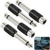 Hilacini Adattatore audio da 6,35 mm RCA, jack RCA femmina a jack 6,35 mono maschio, connettore audio placcato oro convertitore per mixer amplificatore home theater subwoofer
