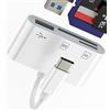 WASRUYI Adattatore USB C(3 in 1)Lettore Schede SD Micro SD per Apple iPhone 16 15 MacBook PC Accessori USB A otg 3.0 Chiavetta Fotocamera Memoria compatibile per Samsung per iPad Macchina Fotografica TF Card
