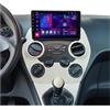 URFEDA Autoradio Android 14 4+64 compatibile con CarPlay per Android Auto per Ford Ka 2008-2014, schermo doppio DIN da 9 pollici con FM/RDS, comandi al volante, MirrorLink, display diviso e navigazione GPS.