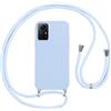 Vauki Cover per Cordino con Collana per Xiaomi Redmi Note 12S 4G 6.43, Custodia Silicone Morbido con Corda, Case Tracolla Antiurto con Necklace Regolabile per Redmi Note 12S, Viola
