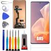 ERYNK Display OLED per Moto G85 / Edge 50 Fusion [con impronte digitali] [6,67 pollici] Display LCD Touch Screen Digitizer con set di attrezzi