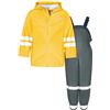 Playshoes Basic - Tuta da pioggia, Uni Giallo/Grigio, 104 Unisex bambini