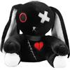 EnixwH Coniglio Peluche Stile Halloween Gotico Pupazzo Coniglio Inquietante | Peluche Halloween Coniglio Design Nero Inquietante e Originale per Halloween, Regalo di Compleanno per Ragazzi e Ragazze