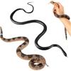 MUCOOS Serpente finto 2 pezzi, serpente a sonagli e gomma nera, scherzi per adulti/tiene lontani gli uccelli/Halloween, kit scherzi divertenti per adulti, scherzi