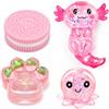 Henjunu Set di 4 Taba Squishy,Biscotti Sandwich+Zampa di Gatto+Axolotl+Polpo | Squishy Mini Carino,Sensoriali Dal Design Carino,Antistress, Morbide e Carine,Antistress Giocattolo per Bambini e Adulti