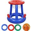 SHUOHONG Giochi Piscina Bambini Canestro da Basket Gonfiabile Galleggiante | Gioco di Baskets con Lancio Degli Anelli Giocattoli Estivi Canestro da Basket Acquatico per Piscina, Estiva, Adatto Adulti