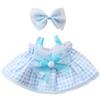 niannyyhouse Bambola di peluche da 10-15 cm, 20 cm, vestito, vestito, farcito Dressup, compatibile con bambola Labubu da 17 cm (blu, 10-15 cm)
