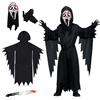 SPERMUOY Scream Ghostface - Costume da Ghostface per bambini, per Halloween e bambini, con maschera scream, per Carnival, Masquerade-L