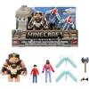 Minecraft Mattel Story Set con 3 action figure e 4 accessori, un pacchetto di figure di fuga ben realizzato ispirato a un film, giocattolo da collezione