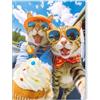 fishwisdom Puzzle da 500 pezzi per adulti e ragazzi e bambini, famiglia, buona idea regalo, gatti, selfie