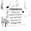 Generico Regalo per Padrino Cresima Compleanno Acrilico Ornamento da Tavolo | Puzzle Con Frase Significativa, Perfetto Come Regalo: Cresima, Compleanno, Onomastico, Natale