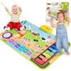 Dromlag Giochi Bambini 1 2 Anni, Tappeto Musicale 3 in 1 con 6 Strumenti E Registrazione Giochi Regalo Gioco Bambino Bambina 1 2 Anno, Giocattoli Regalo Bimbo Bimba 1-3 Anni Regali Compleanno Pasqua