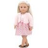 Our Generation Millie, bambola da 46 cm con abito rosa scintillante | Occhi grigio-blu che si aprono e si chiudono, lunghi capelli biondo chiaro, cappotto e cerchietto floreale, Millie, 3+ anni