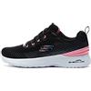 Skechers SKECH-AIR DYNAMIGHT LUMINOSITY, Scarpe da Ginnastica Donna, Black Mesh Pink Trim, 39.5 EU