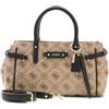 GUESS Donna Borsa Satchel Dorothy Sm Girlfriend Beige | design iconico Guess, scomparto principale capiente, logo signature del brand