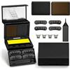 Generic Kit portatile 3 in 1 con timbri per gli occhi, set di eyeliner, strumento per il trucco ad asciugatura rapida per la creazione di disegni con i timbri per ciglia, mini palette compatta da viaggio