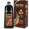 Bploar Shampoo colorante per capelli, 500 ml, shampoo decolorante vegetale con schiuma, copre i capelli grigi, facile da applicare e colorare rapidamente, 8 colori disponibili (caffè)