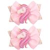 Celblisora Fiocchi luccicanti per capelli a forma di unicorno, per ragazze, 2 fiocchi a forma di unicorno, graziosi fermagli per capelli, accessori per capelli per bambini, regalo di compleanno