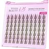 VEYESBEAUTY Ciglia Finte Kit Marroni fai da te Extension Manga 14mm | Newbie's Five-Second Ciglia Finte Ciuffetti Naturali e Sottili Ciglia Colorate Lash Clusters Ciuffetti Ciglia Finte