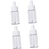 Homoyoyo Bottiglie Contagocce in Vetro 80ml Bianche, 4 Pezzi | Oli Essenziali e Cosmetici, Design Trasparente, Struttura Sottile, Chiusura Anti-perdita