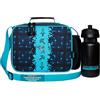 MINECRAFT Borsetta Termica Porta Pranzo per Bambini Creeper Borsa Termica Opzioni con Borraccia Acqua per Scuola Viaggi Idee Regali per Gamer (Blu/Nero)