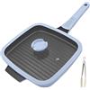 RANX INGST Bistecchiera 26 x 24 cm con Coperchio e Manico Rimovibile, Blu