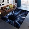 TIKLO Vortex Illusion 3D Tappeto Ingresso Porta Tappetino Astratto Geometrico Ottico Zerbino Antiscivolo Tappetino Tappeto Soggiorno Decor Tappeto 120X160cm