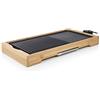 Tristar Piastra Elettrica bambù XL BP-2641 Grill, Bamboo, Nero