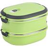 Kuuleyn Lunch Box isolato in acciaio inossidabile Isolamento portatile Thermo Thermal Lunch Box in acciaio inossidabile Contenitore per alimenti per la casa, la famiglia, il (2 Layers)