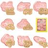 TOPJOWGA Stampi per Biscotti per Bambini, 8 Pezzi 3D Tagliabiscotti in Plastica, Formine Biscotti per Bambini, Tagliabiscotti Natale Formine Biscotti Natale per Decorare Torta, Biscotto, Dolci