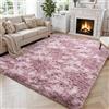 CHOSHOME Tappeti Per Soggiorno Tappeto Grande Super Soffice e Soffice Che Non Perde Peli Tappeti Shaggy Motley Tappeto Tie-dye Tappeti Moderni per Interni per Camere da Letto Rosa 150 x 240 CM