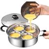 Generic Cuoci Uova In Camicia Cuociuova, Pentola Resistente Alla Ruggine, | Uova In Camicia Cotte Cuociuova Antiruggine Con Capacità Fino A 4 Tazze Per In Cucina Su Piano