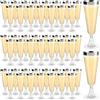 JMIATRY 100 Pezzi Flute Plastica 160ML Riutilizzabile, Bicchieri Flute Plastica Riutilizzabile, Calici Vino Riutilizzabile per Feste, Matrimoni, Compleanni
